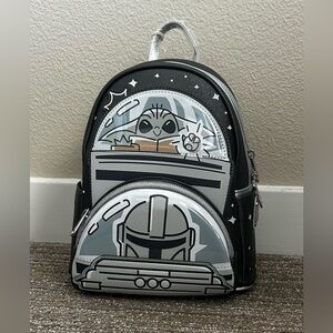 Disney Star Wars Loungefly Mandalorian Grogu Glow In Dark Mini Backpack New Ship